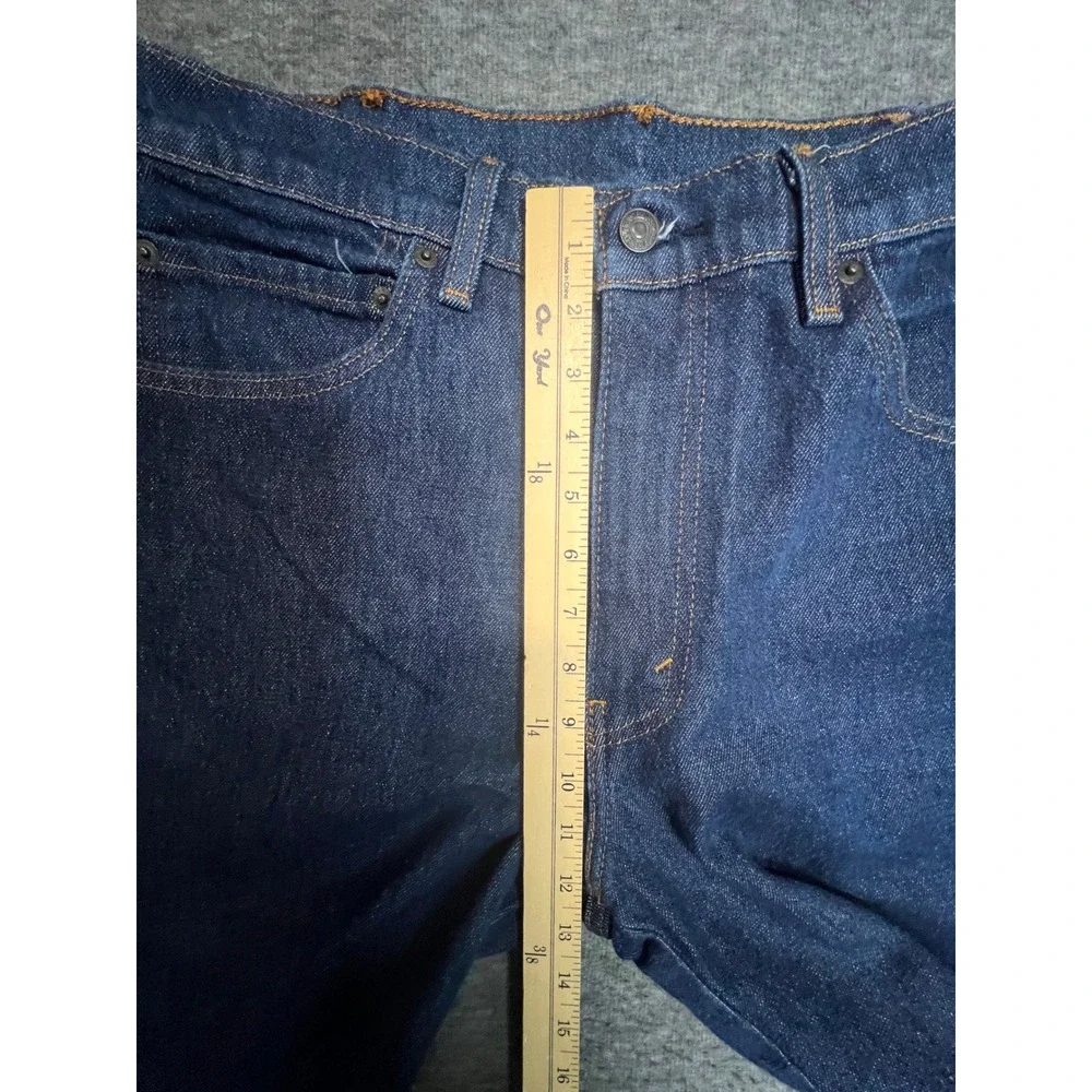 Levis Western Fit Jeans Mens 36x32 Dark Wash Indigo Denim Straight Leg Red Tab